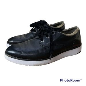 JOHNSTON & MURPHY PAYSON WOMEN'S BLACK LEATHER COMFORT OXFORDS SNEAKERS